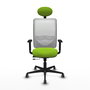 PIQUERAS Y CRESPO Silla de oficina Zulema Pistacho y Blanco
