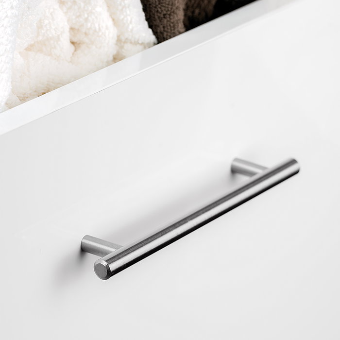 Emuca Tirador para mueble Orlando, L336mm, intereje 256mm, Acero, Níquel satinado Emuca Tirador para mueble Orlando, L336mm, intereje 256mm, Acero, Níquel satinado