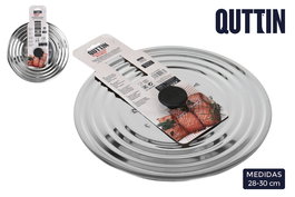 Quttin Tapa Acero Inoxidable para Sartén 28 cm, 30 cm, 32 cm (12 Unidades)