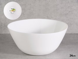 Vivalto Bol Opal Liso Blanco Vidrio 24 cm (Set de 18)
