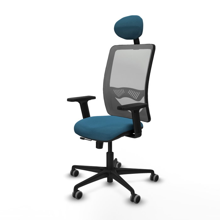 PIQUERAS Y CRESPO Silla de oficina Zulema con mecanismo Sincro/Traslack Verde petróleo y Gris PIQUERAS Y CRESPO Silla de oficina Zulema con mecanismo Sincro/Traslack Verde petróleo y Gris
