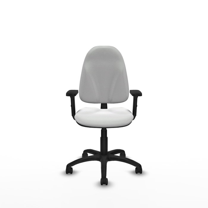 Silla de oficina Algarra con mecanismo Contacto permanente básico tapizada con Tela color Blanco. Equipada con Base poliamida negra, Brazos 2D y Ruedas autofrenantes Silla de oficina Algarra con mecanismo Contacto permanente básico tapizada con Tela color Blanco. Equipada con Base poliamida negra, Brazos 2D y Ruedas autofrenantes