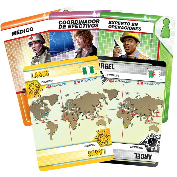 Asmodee Pandemic - Juego de Mesa Cooperativo y de Estrategia, de 2 a 4 Jugadores, PEGI 8, Idioma Español - Incluye Tablero, Cartas y Peones Asmodee Pandemic - Juego de Mesa Cooperativo y de Estrategia, de 2 a 4 Jugadores, PEGI 8, Idioma Español - Incluye Tablero, Cartas y Peones
