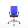 PIQUERAS Y CRESPO Silla de oficina Motilla con mecanismo Sincro, Morado y Azul