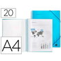 Liderpapel Carpeta escaparate con espiral 20 fundas Din A4 azul