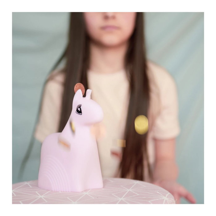 Kidywolf Hucha unicornio 15cm Rosa