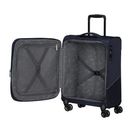 American Tourister Maleta de Cabina SummerRide Spinner 55cm 55x40x23cm Azul Marino 4 Ruedas Dobles TSA Recyclex 149498-1596 American Tourister Maleta de Cabina SummerRide Spinner 55cm 55x40x23cm Azul Marino 4 Ruedas Dobles TSA Recyclex 149498-1596