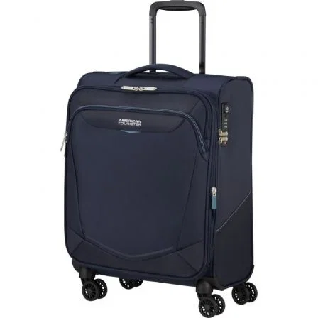 American Tourister Maleta de Cabina SummerRide Spinner 55cm 55x40x23cm Azul Marino 4 Ruedas Dobles TSA Recyclex 149498-1596 American Tourister Maleta de Cabina SummerRide Spinner 55cm 55x40x23cm Azul Marino 4 Ruedas Dobles TSA Recyclex 149498-1596