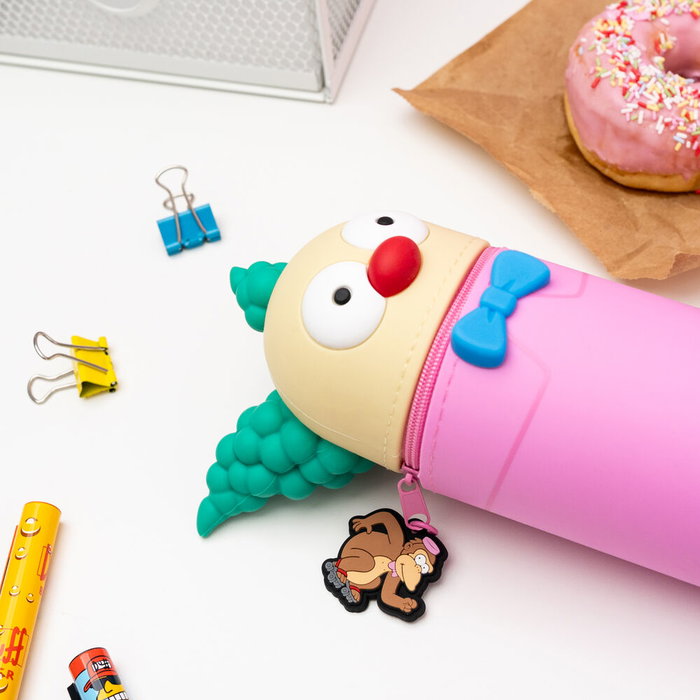 ERIK Portatodo 3D Krusty El Payaso Los Simpsons Silicona Cremallera Base Extensible 17x6,5cm