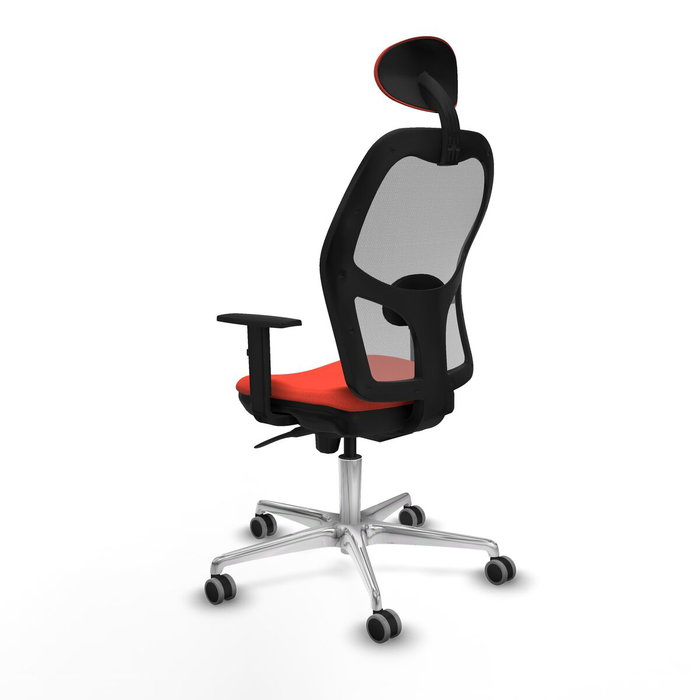 PIQUERAS Y CRESPO Silla de oficina Jorquera con mecanismo sincro, Naranja oscuro y Gris