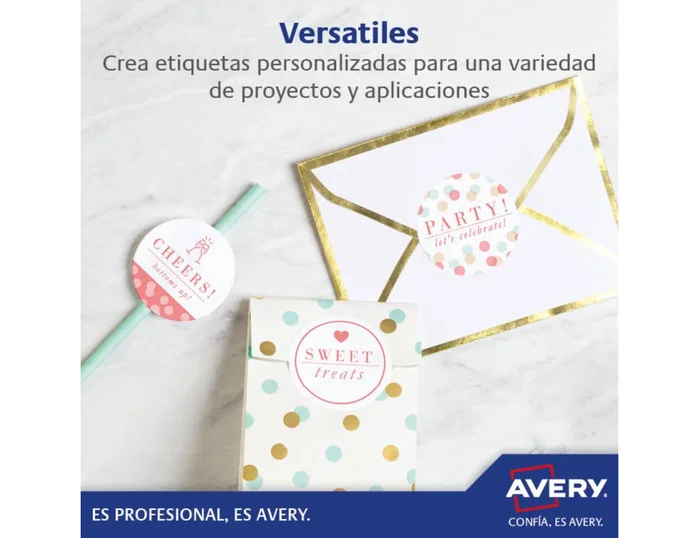 Avery Etiquetas adhesivas blancas removibles para láser, inkjet y fotocopiadora