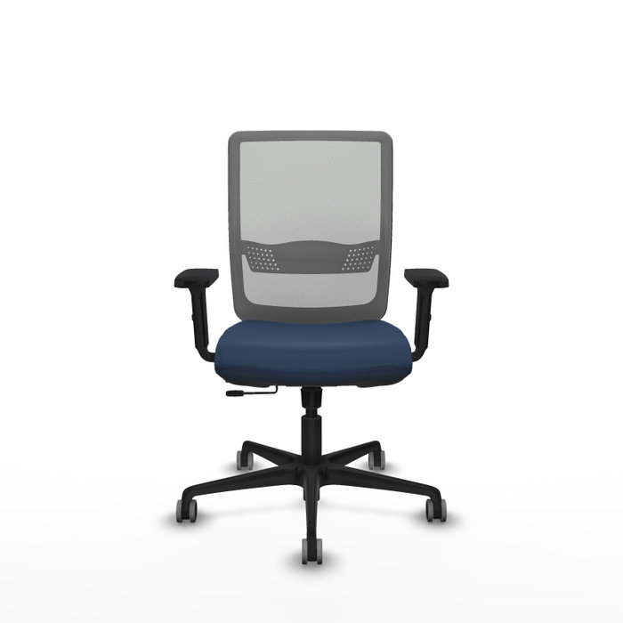 PIQUERAS Y CRESPO Silla de oficina Haches Azul marino y Gris