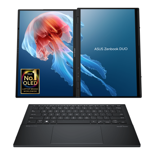 Asus 90NB12U1-M00MM0 Zenbook Duo OLED UX8406MA-QL396W - Portátil 14" WUXGA, Intel Core Ultra 9 185H, 32GB RAM, 1TB SSD, Windows 11, Gris Tintero