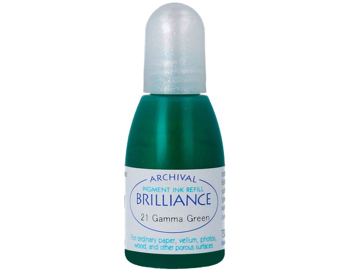 Tsukineko Tinta BRILLIANCE Verde brillante efecto nacarado 20ml Tsukineko Tinta BRILLIANCE Verde brillante efecto nacarado 20ml