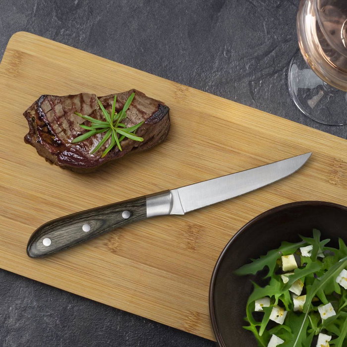 Set 6 Cuchillos Steaks Acero Inoxidable Achille Bois Amefa 23x2,4x1,5 cm Set 6 Cuchillos Steaks Acero Inoxidable Achille Bois Amefa 23x2,4x1,5 cm