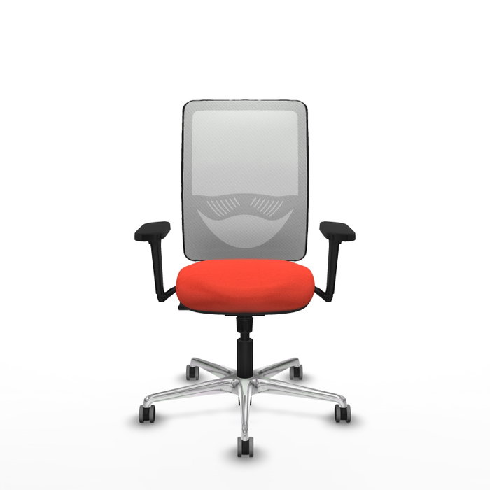PIQUERAS Y CRESPO Silla de oficina Zulema con mecanismo Sincro, Naranja oscuro y Blanco PIQUERAS Y CRESPO Silla de oficina Zulema con mecanismo Sincro, Naranja oscuro y Blanco