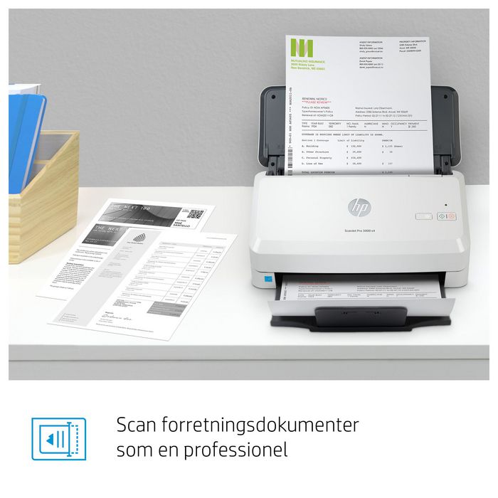 HP Escáner HP ScanJet Pro 3000 s4 Alimentador de Hojas 40 ppm/80 ipm