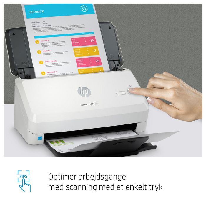 HP Escáner HP ScanJet Pro 3000 s4 Alimentador de Hojas 40 ppm/80 ipm