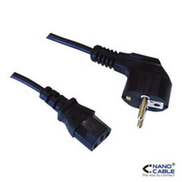 Cable de Alimentación NANOCABLE 10.22.01 CEE7 C13 Negro