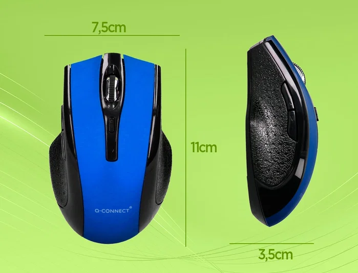 Q-connect Ratón óptico inalámbrico 1000 DPI azul Q-connect Ratón óptico inalámbrico 1000 DPI azul