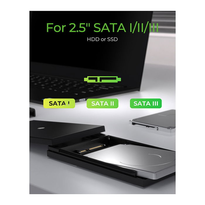 ICY BOX Caja para disco duro de 2.5" SATA USB 3.2 Negra