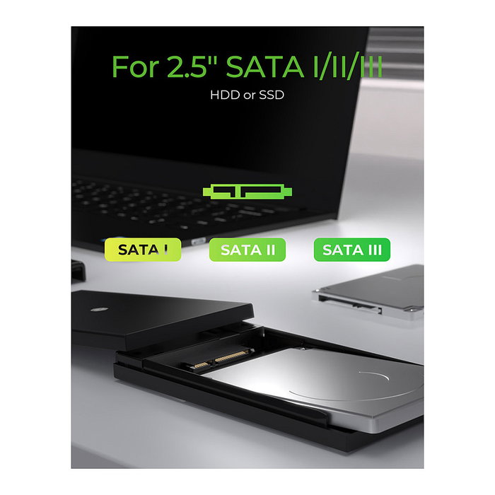 ICY BOX IB-200T-C3 Caja externa para SSD 2.5 pulg. USB 3.2 Gen 1 ICY BOX IB-200T-C3 Caja externa para SSD 2.5 pulg. USB 3.2 Gen 1