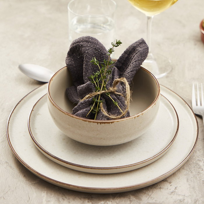 Day Plato Llano Natural Diámetro 26,5 cm con Esmaltado Reactivo Único