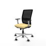 PIQUERAS Y CRESPO Silla de oficina Haches con mecanismo Sincro/Traslack Crema y Negro