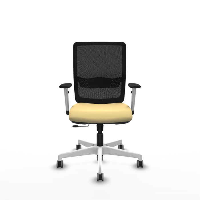 PIQUERAS Y CRESPO Silla de oficina Haches con mecanismo Sincro/Traslack Crema y Negro PIQUERAS Y CRESPO Silla de oficina Haches con mecanismo Sincro/Traslack Crema y Negro