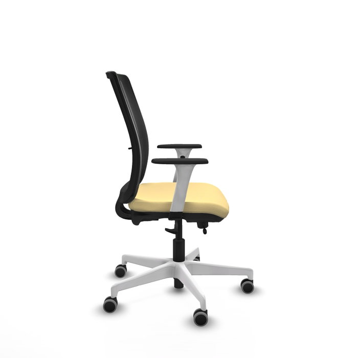 PIQUERAS Y CRESPO Silla de oficina Haches con mecanismo Sincro/Traslack Crema y Negro PIQUERAS Y CRESPO Silla de oficina Haches con mecanismo Sincro/Traslack Crema y Negro