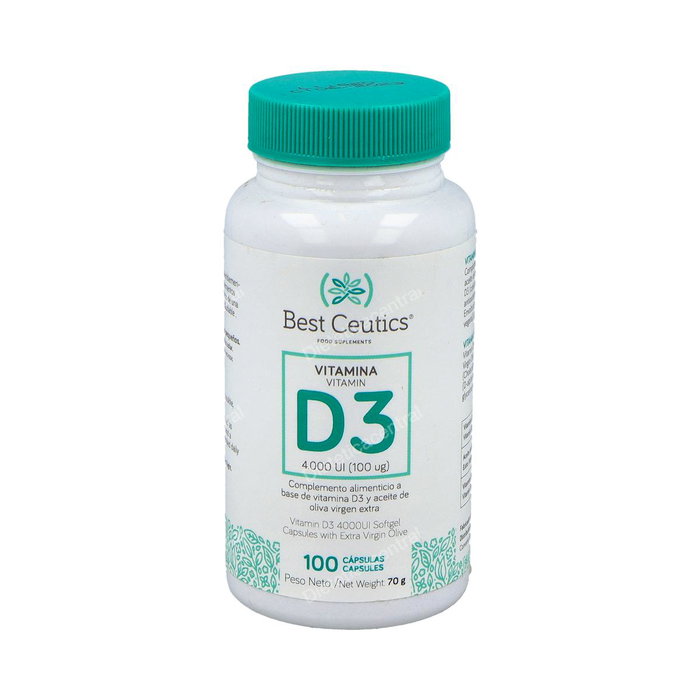 BEST CEUTICS Vitamina D3 4000 UI 100 Cápsulas