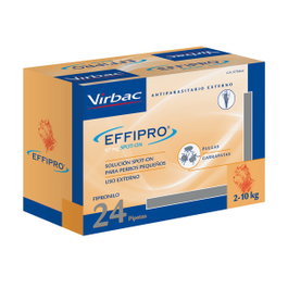 Virbac EFFIPRO SPOT ON para perro 2-10 kg, 24 pipetas