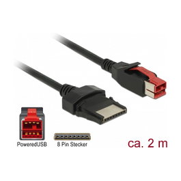 DeLOCK 85478 Cable PoweredUSB 24 V a 8 pines, 2 m