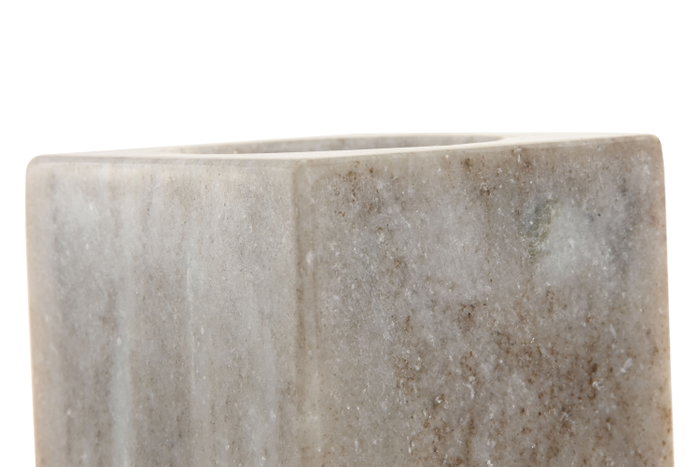 DKD Home Decor Portacepillos Mármol Beige 7,5x7,5x10,5 cm DKD Home Decor Portacepillos Mármol Beige 7,5x7,5x10,5 cm