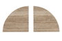 DKD Home Decor Set de 2 Sujetalibros de Mármol Travertino Marrón