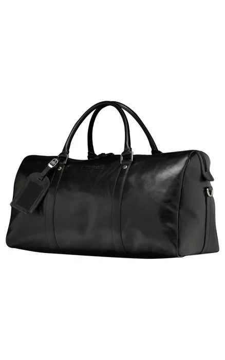 dbramante1928 Kastrup Bolso de Mano de Cuero Negro Unisex con Cremallera y Asa Extraíble