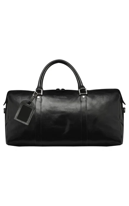 dbramante1928 Kastrup Bolso de Mano de Cuero Negro Unisex con Cremallera y Asa Extraíble