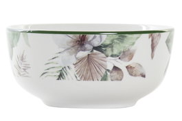 DKD Home Decor Bol de Porcelana Tropical Esmaltado