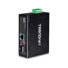 TRENDnet TI-PF11SFP Convertidor de medios industrial SFP a Gigabit PoE+
