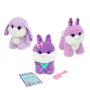 MOOSE Scruffa Luvs Bunnies 30331 - 3 Peluches Conejos para Rescatar y Lavar, Colores Morados con Detalles en Orejas, Juguete en Español para Niños +2 Años