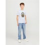 Camiseta de Manga Corta Infantil Jack & Jones Jorheavens Crew Neck Blanco