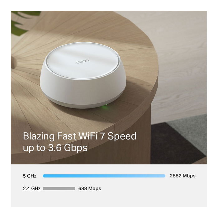 TP-Link Sistema de malla Deco BE25 Wi-Fi 7 (802.11be) Doble Banda 2882 Mbit/s 1er Pack TP-Link Sistema de malla Deco BE25 Wi-Fi 7 (802.11be) Doble Banda 2882 Mbit/s 1er Pack