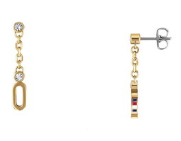 Tommy Hilfiger Pendientes Dorados de Acero Inoxidable