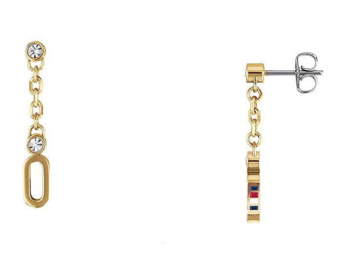 Tommy Hilfiger Pendientes Dorados de Acero Inoxidable Tommy Hilfiger Pendientes Dorados de Acero Inoxidable