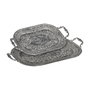 Ixia Pack de 2 Bandejas Decorativas de Metal Gris