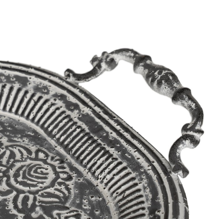 S/2 Bandejas Gris Metal Decoración 49,50 X 31 X 5,50 cm