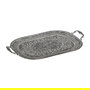 S/2 Bandejas Gris Metal Decoración 49,50 X 31 X 5,50 cm