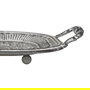 S/2 Bandejas Gris Metal Decoración 49,50 X 31 X 5,50 cm