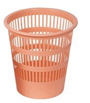 Papelera Plastico Rejilla Faibo 12 L Naranja Pastel