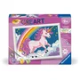 Ravensburger Kit Pintura por Números CreArt Kids Unicornio Neón 18 x 24 cm, 25904, a partir de 7 años
